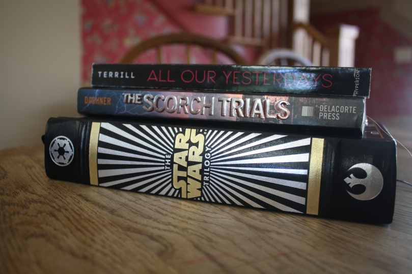 To Be Read Pile: Star Wars Trilogy, All Our Yesterdays, and The Scorch Trials